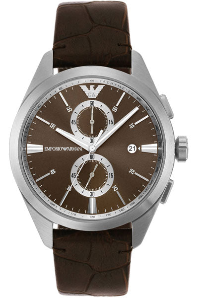 Emporio Armani Chronograph Brown & Leather Men's Watch AR11482