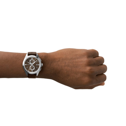 Emporio Armani Chronograph Brown & Leather Men's Watch AR11482