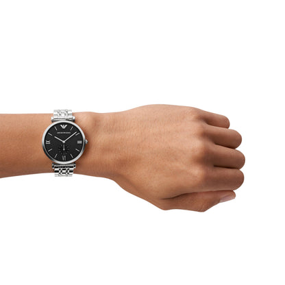 Emporio Armani Analog Black & Stainless Steel Women's Watch AR1676
