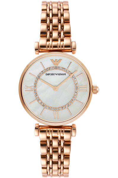 Emporio Armani Analog Mother Of Pearl & Stainless Steel Women's Watch AR1909