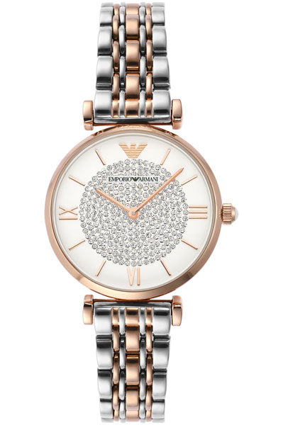 Emporio Armani Analog White & Stainless Steel Women's Watch AR1926