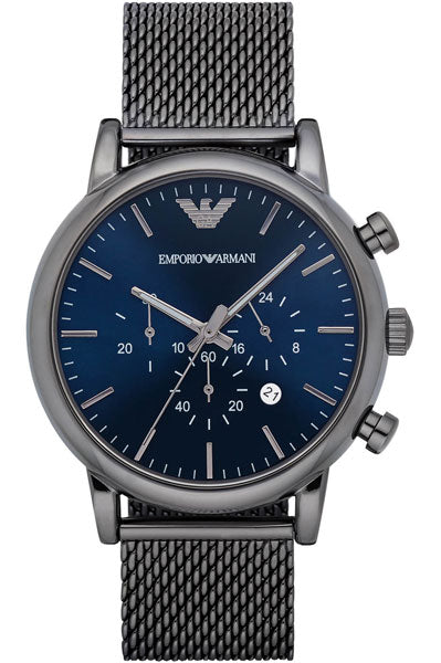 Emporio Armani Chronograph Blue & Stainless Steel Men's Watch AR1979