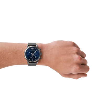 Emporio Armani Chronograph Blue & Stainless Steel Men's Watch AR1979