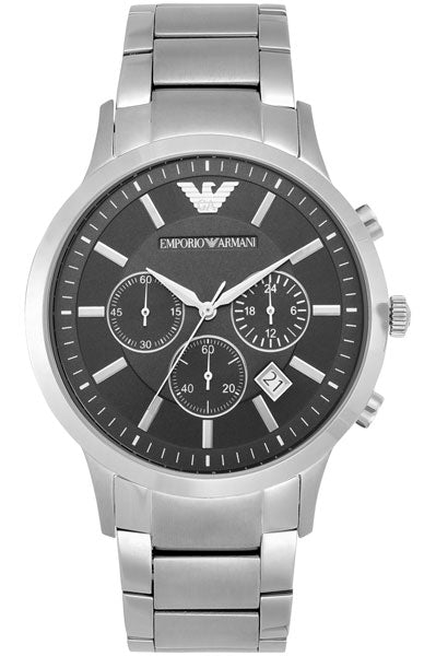 Emporio Armani Chronograph Black & Stainless Steel Men's Watch AR2434