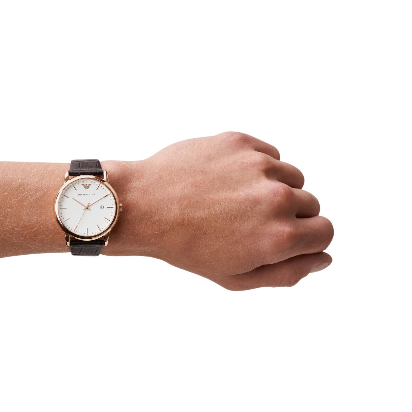Emporio Armani Analog White & Leather Men's Watch AR2502