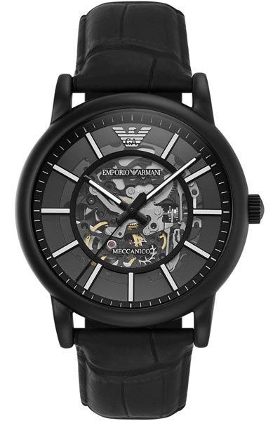 Emporio Armani Analog Black & Leather Men's Watch AR60008