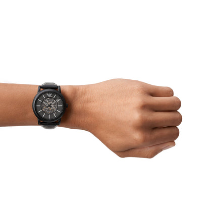 Emporio Armani Analog Black & Leather Men's Watch AR60008