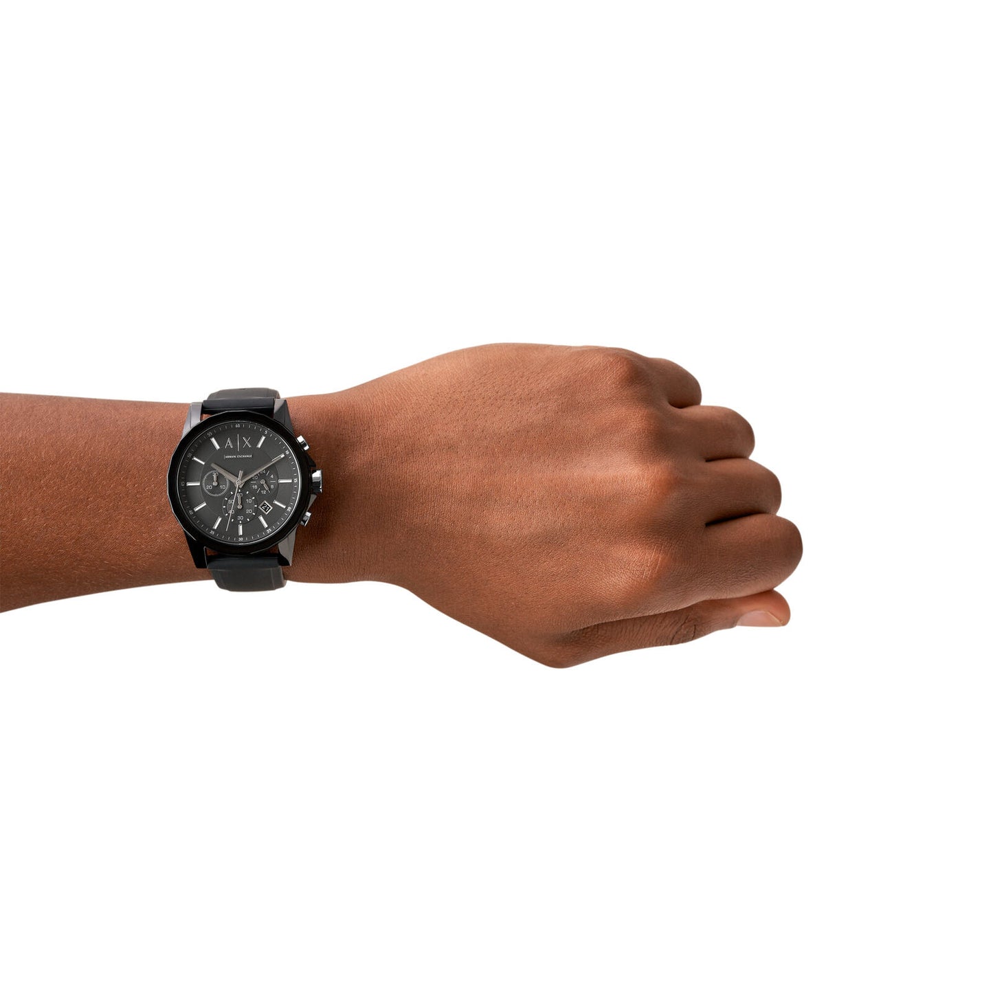 Armani Exchange Chronograph Black & Silicone Men's Watch AX1326