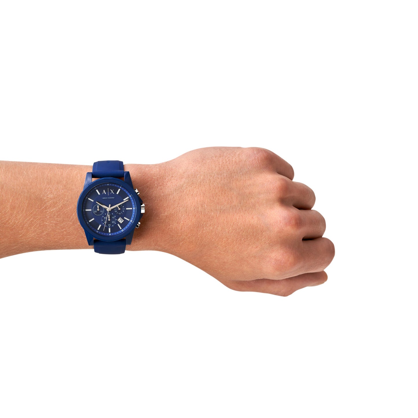 Armani Exchange Chronograph Blue & Silicone Men's Watch AX1327