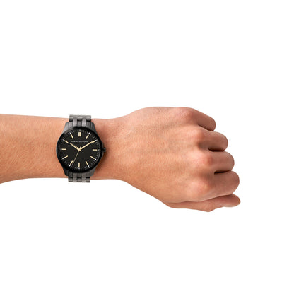 Armani Exchange Analog Black & Stainless Steel Men's Watch AX2144