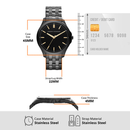 Armani Exchange Analog Black & Stainless Steel Men's Watch AX2144