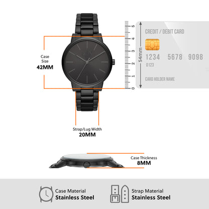 Armani Exchange Analog Black & Stainless Steel Men's Watch AX2701