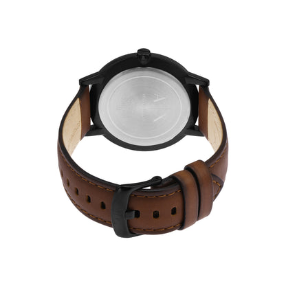 Armani Exchange Analog Black & Leather Men's Watch AX2706