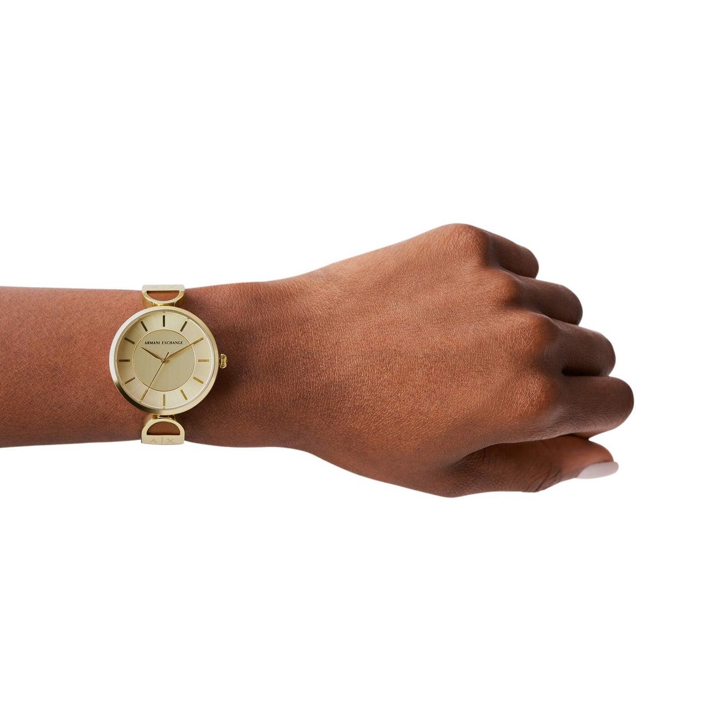 Armani Exchange Analog Gold & Leather Women's Watch AX5324