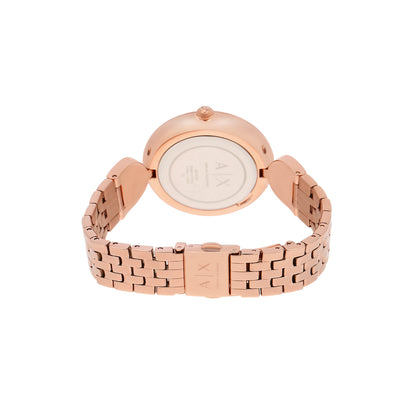 Armani Exchange Analog Rose Gold & Stainless Steel Women's Watch AX5328