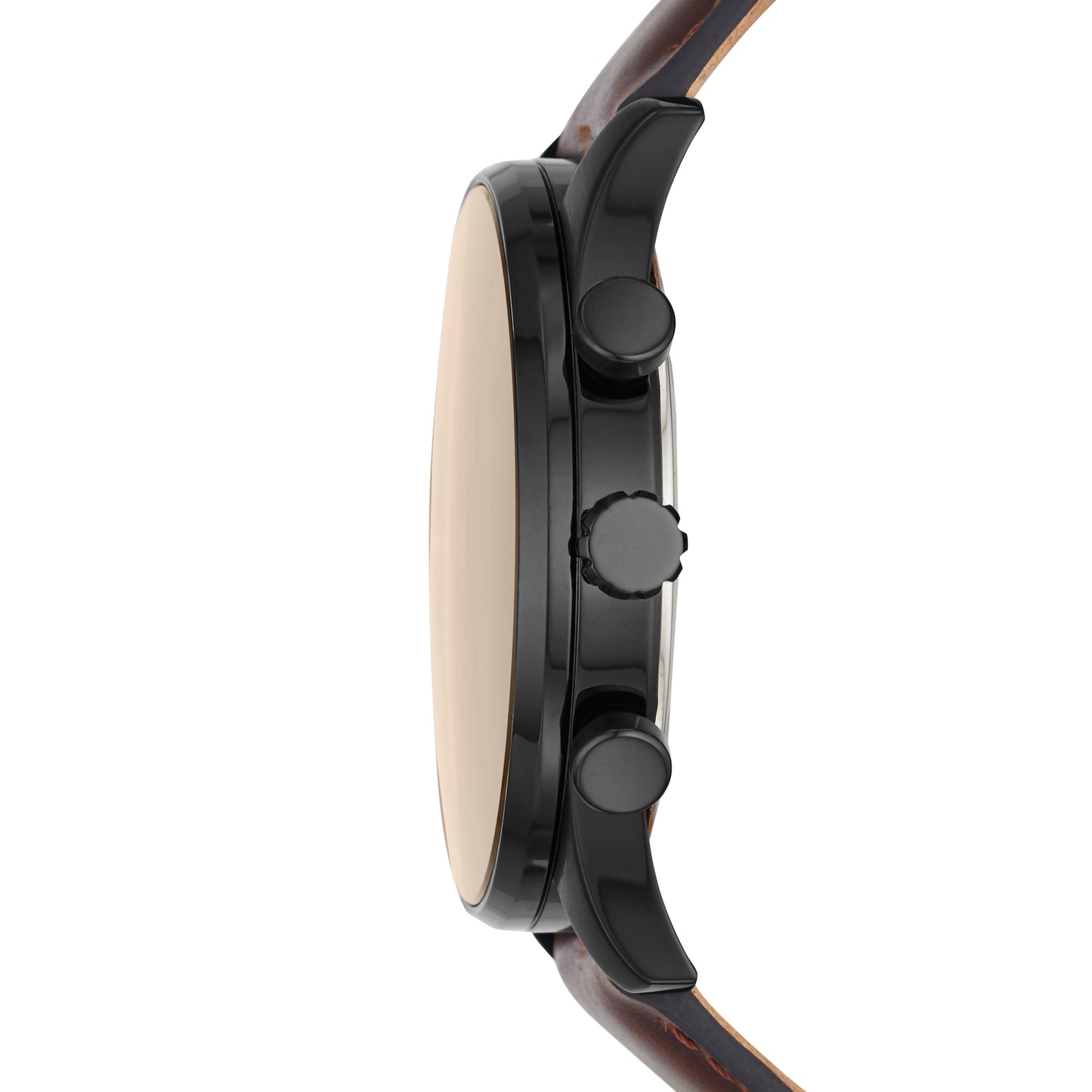 Fossil Analog Black & Leather Men's Watch BQ2457