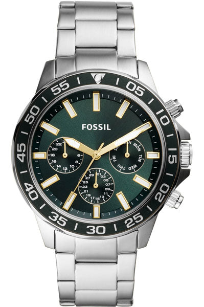 Fossil Analog Green & Stainless Steel Men's Watch BQ2492