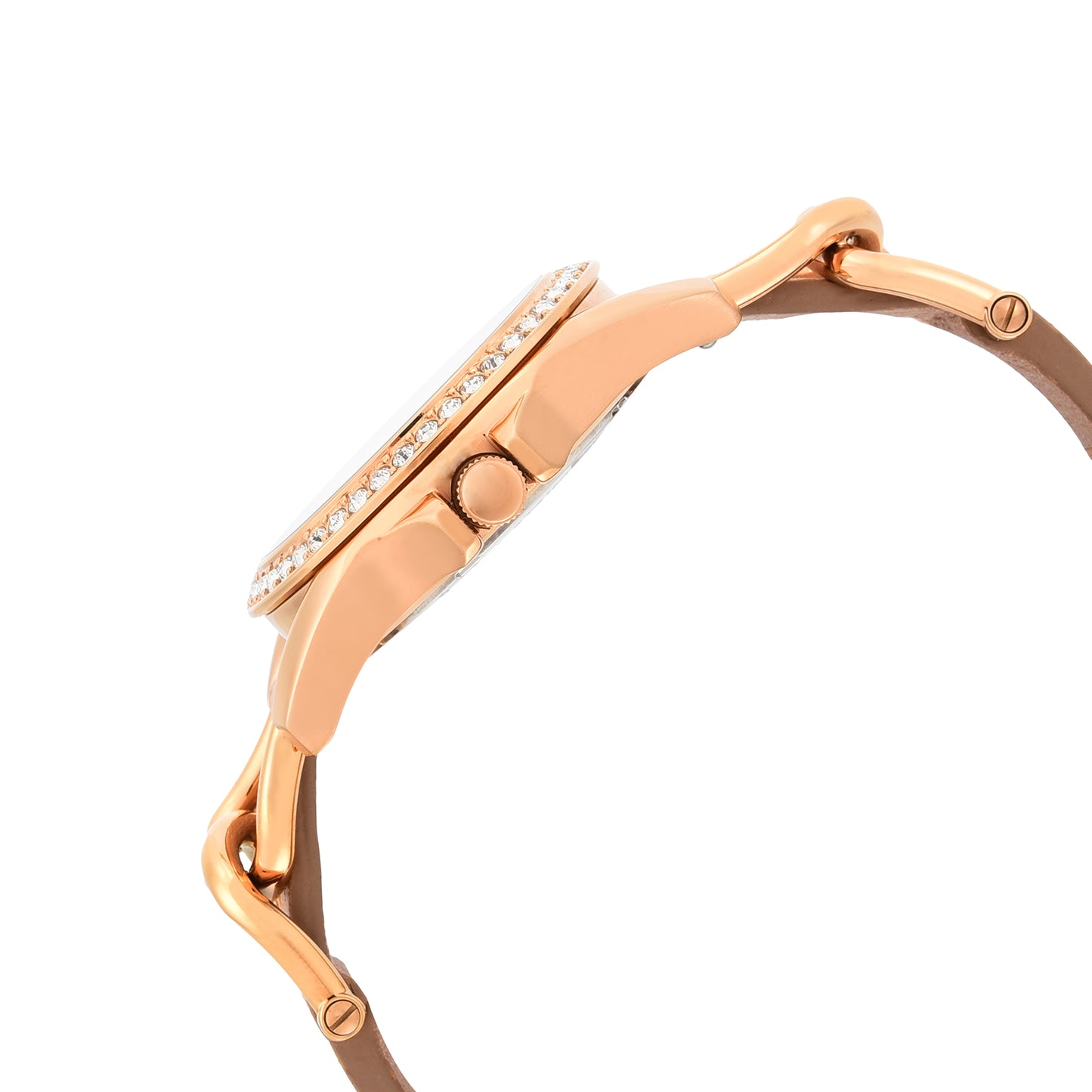 Fossil Analog Beige & Leather Women's Watch ES3466