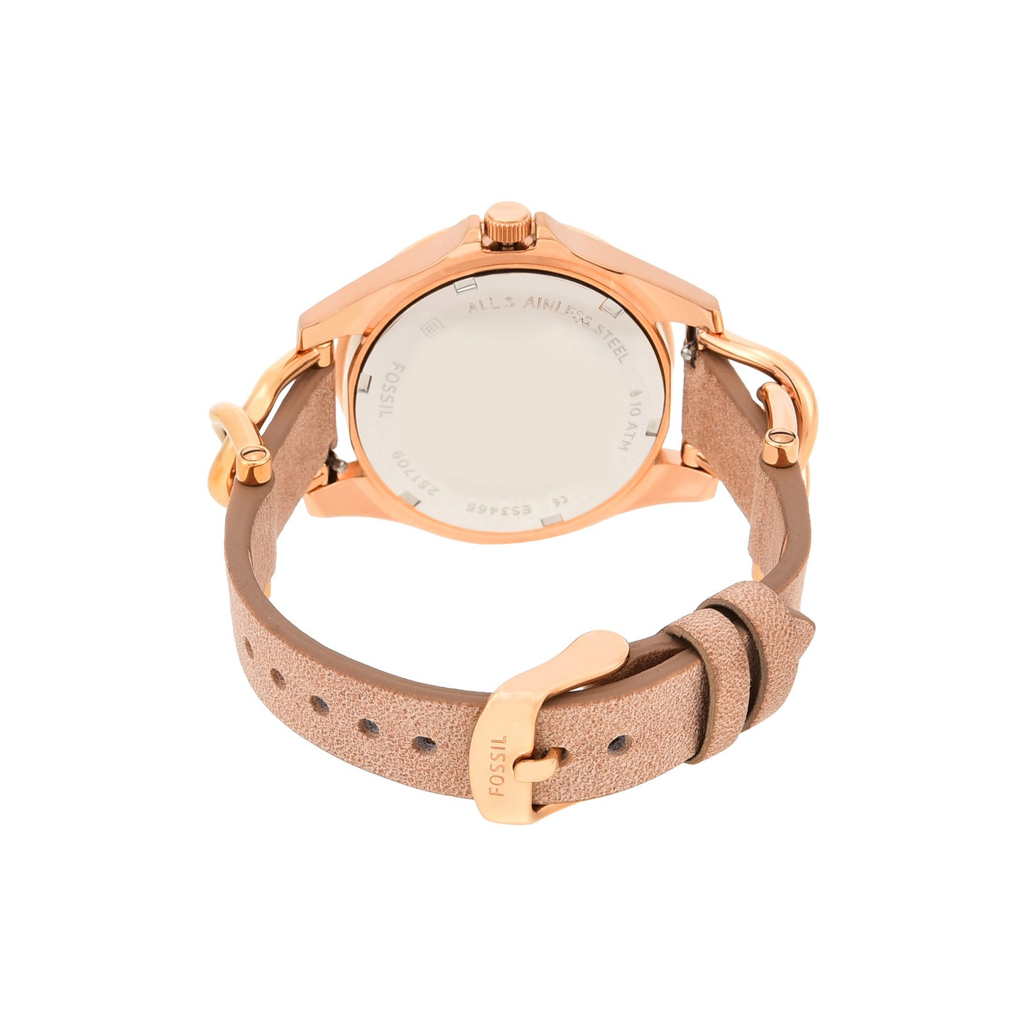 Fossil Analog Beige & Leather Women's Watch ES3466
