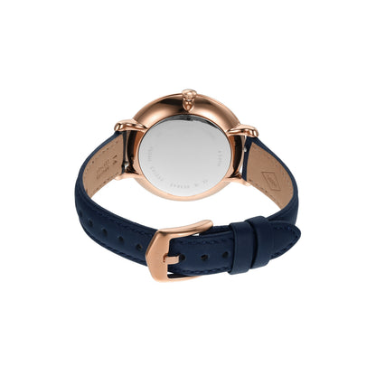 Fossil Analog Silver & Leather Women's Watch ES3843