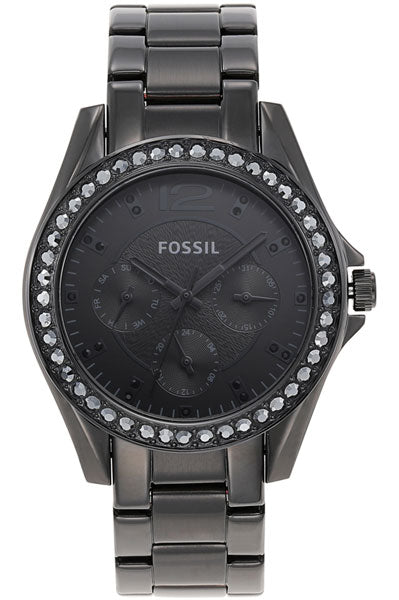 Fossil Analog Black & Stainless Steel Women's Watch ES4519