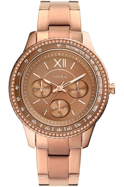 Fossil Analog Brown & Stainless Steel Women's Watch ES5109