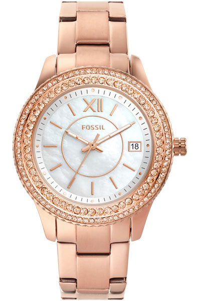 Fossil Analog Mother Of Pearl & Stainless Steel Women's Watch ES5131