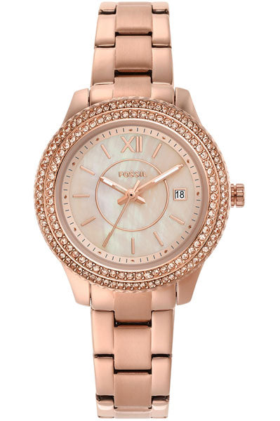 Fossil Analog Mother Of Pearl & Stainless Steel Women's Watch ES5136