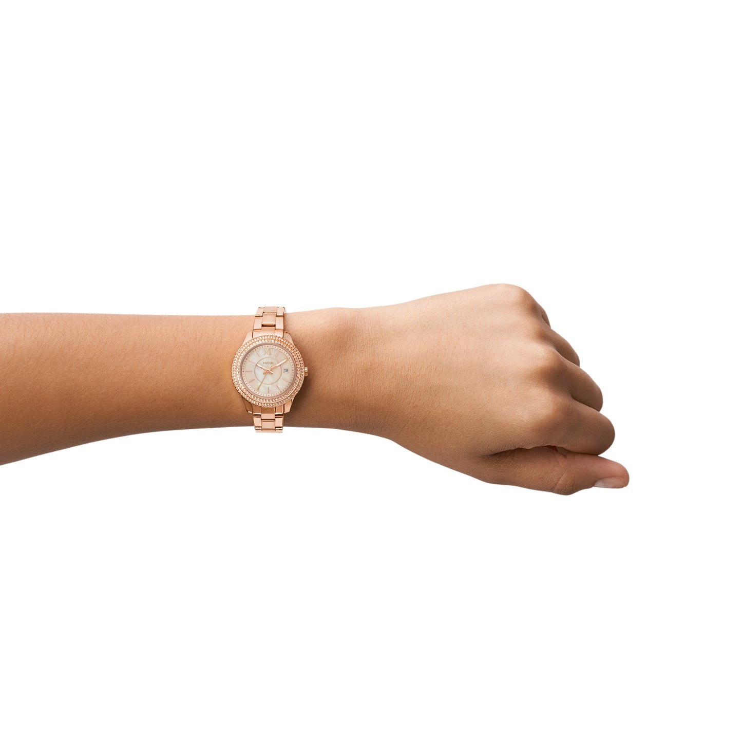 Fossil Analog Mother Of Pearl & Stainless Steel Women's Watch ES5136