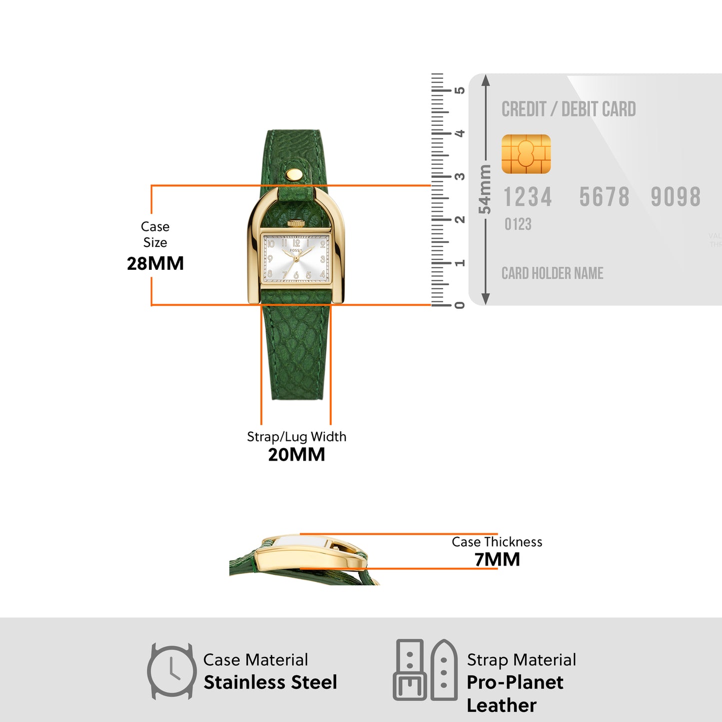 Fossil Analog White & Leather Women's Watch ES5267