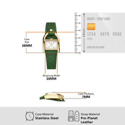 Fossil Analog White & Leather Women's Watch ES5267