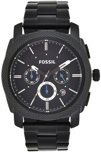 Fossil Chronograph Black & Stainless Steel Men's Watch FS4552