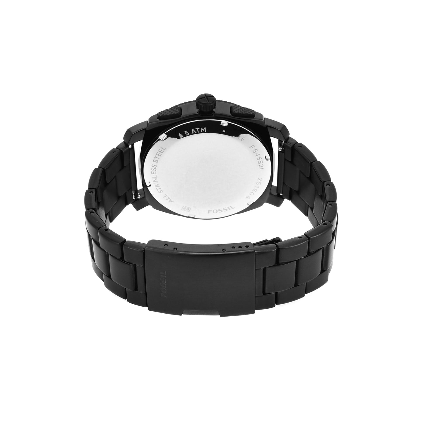 Fossil Chronograph Black & Stainless Steel Men's Watch FS4552