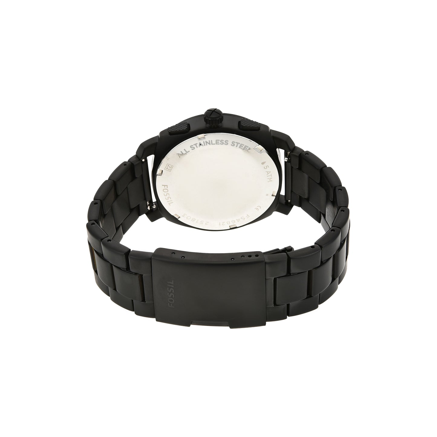 Fossil Chronograph Black & Stainless Steel Men's Watch FS4682