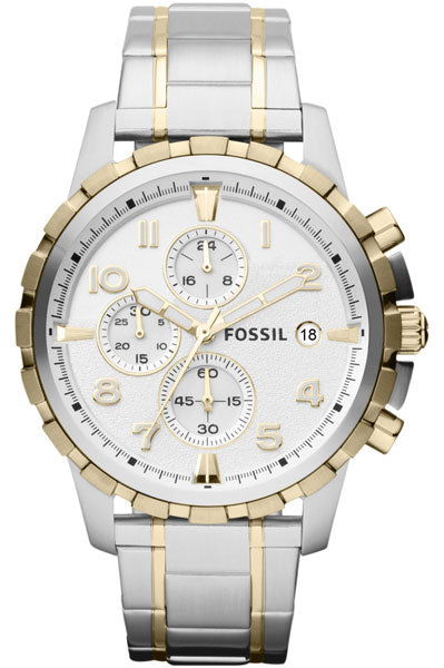 Fossil Chronograph Silver & Stainless Steel Men's Watch FS4795