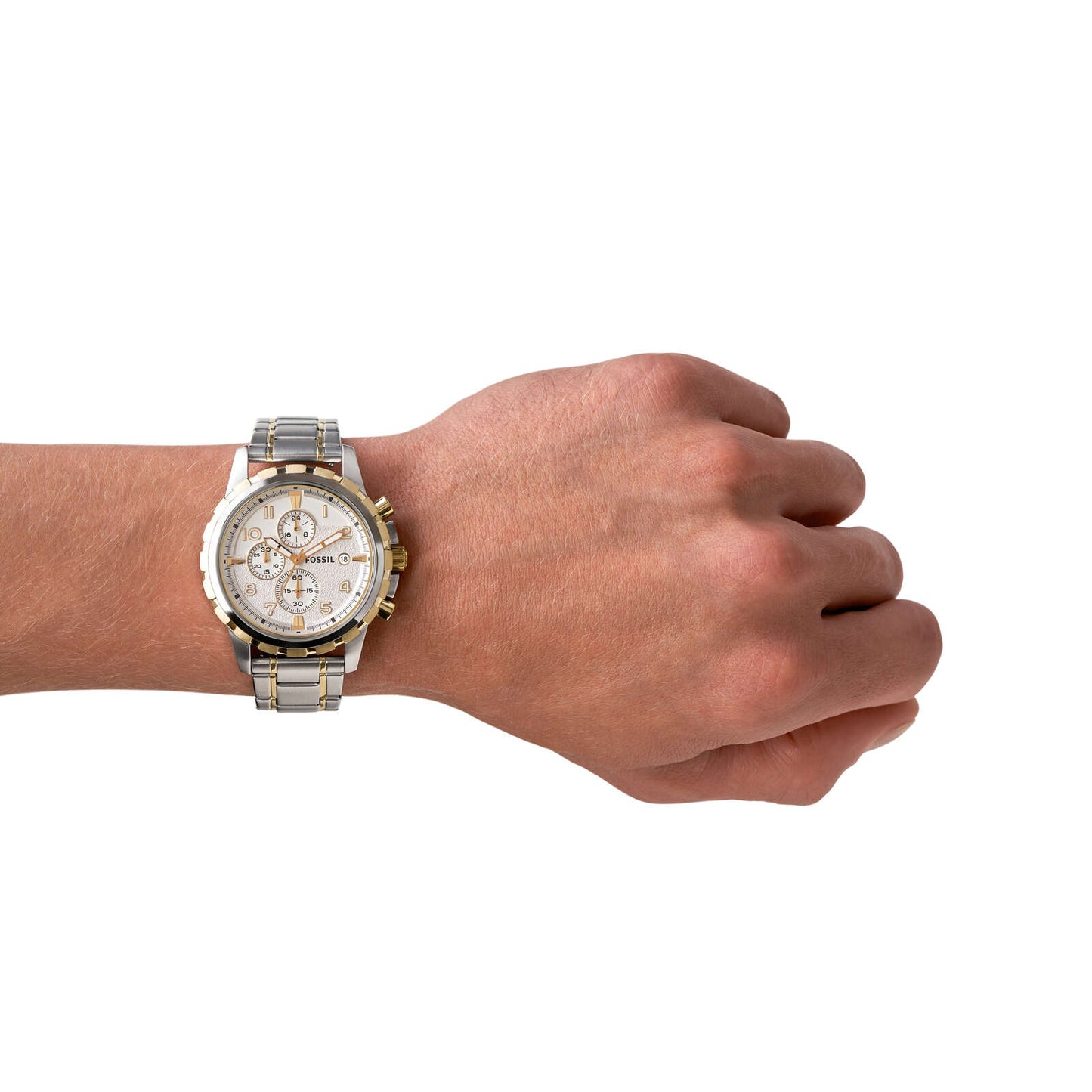 Fossil Chronograph Silver & Stainless Steel Men's Watch FS4795