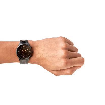 Fossil Chronograph Brown & Stainless Steel Men's Watch FS5525