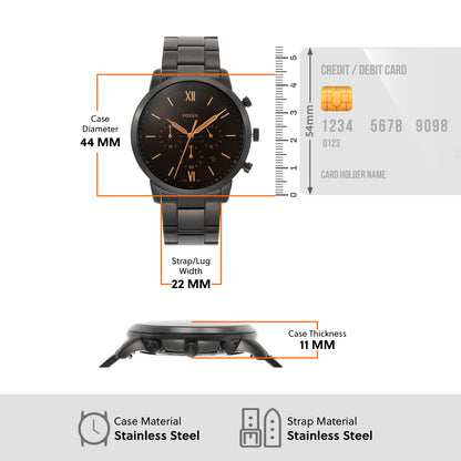 Fossil Chronograph Brown & Stainless Steel Men's Watch FS5525