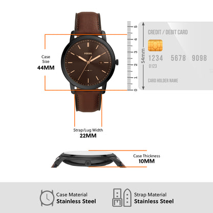 Fossil Analog Brown & Leather Men's Watch FS5841