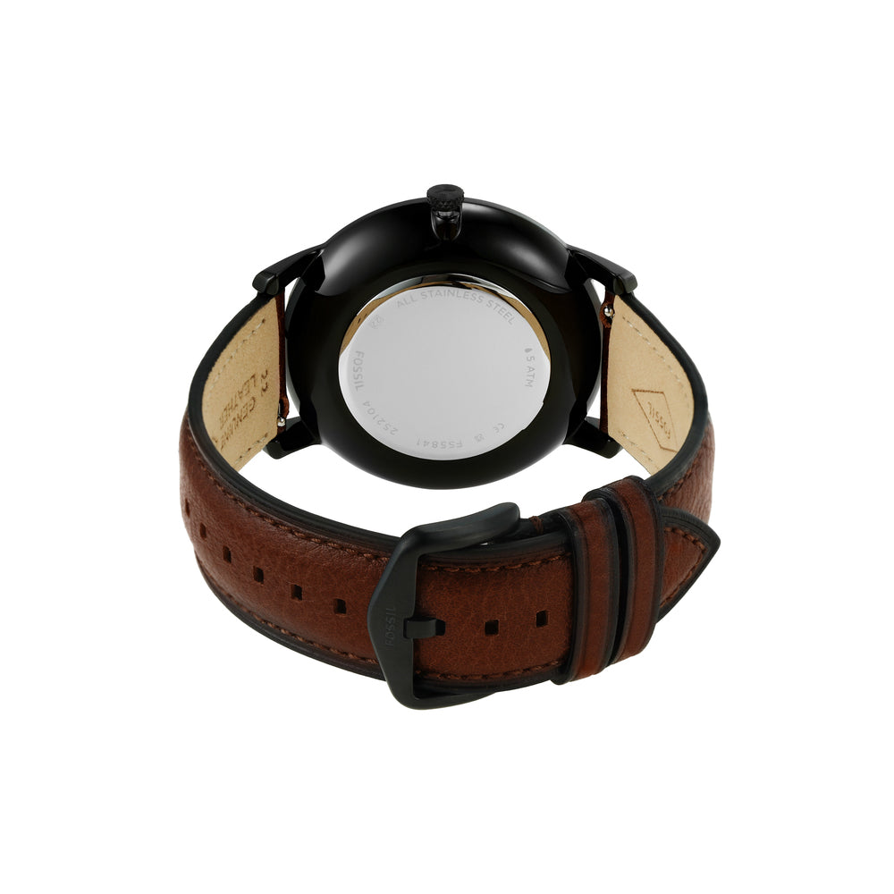 Fossil Analog Brown & Leather Men's Watch FS5841