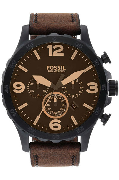 Fossil Chronograph Brown & Leather Men's Watch JR1487