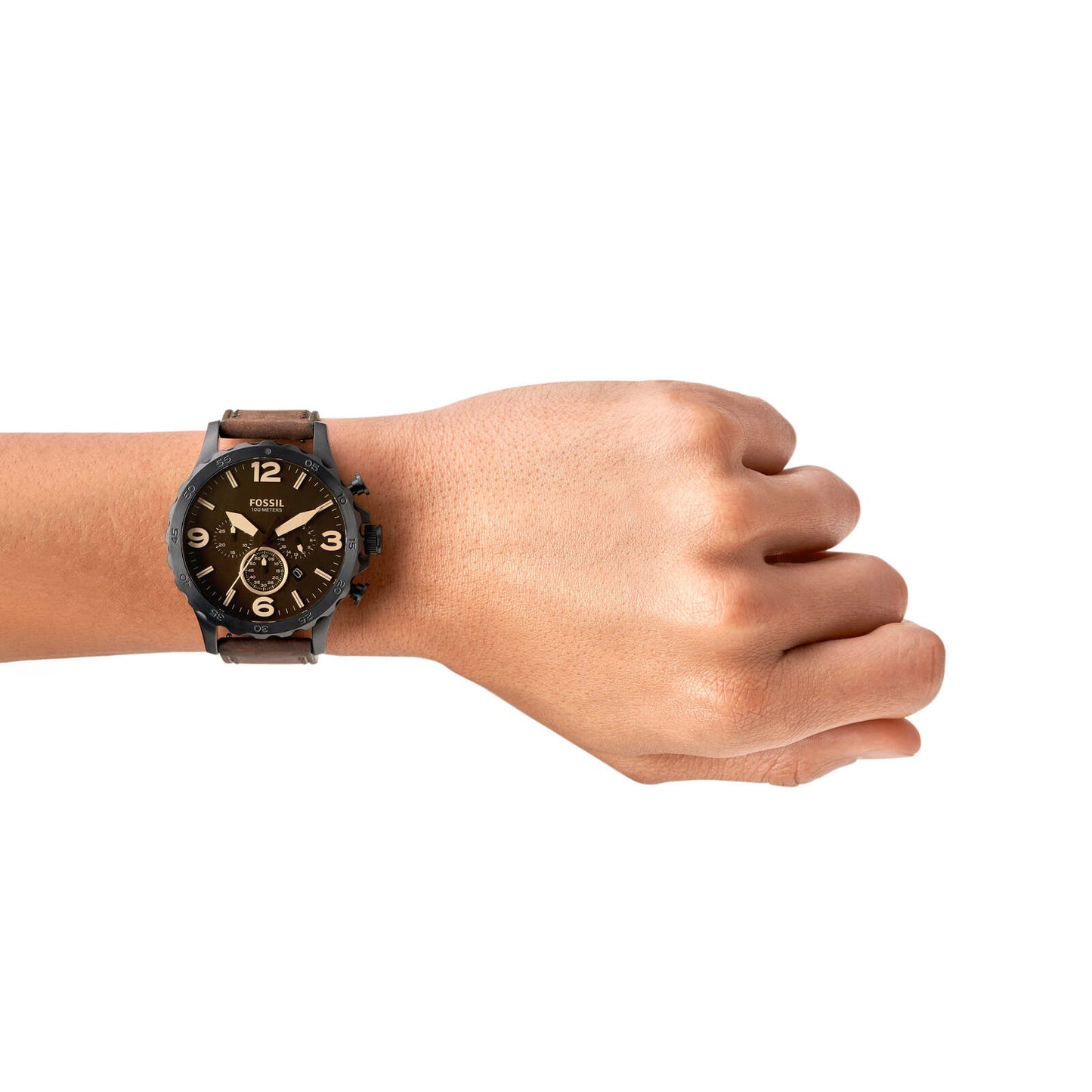 Fossil Chronograph Brown & Leather Men's Watch JR1487