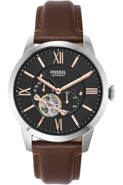 Fossil Analog Black & Leather Men's Watch ME3061