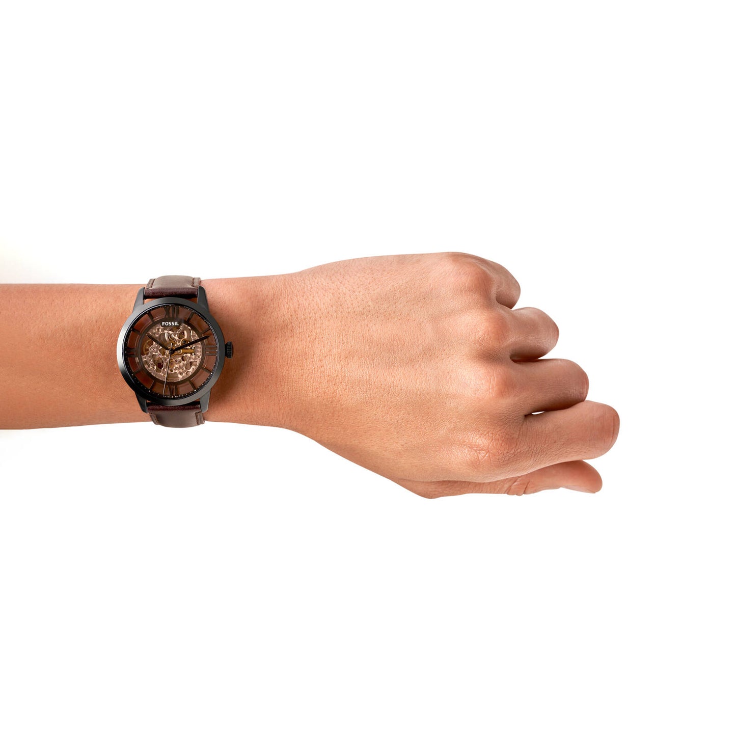Fossil Analog Brown & Leather Men's Watch ME3098