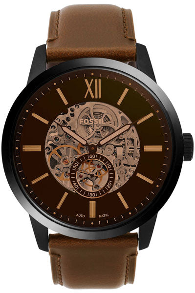 Fossil Analog Black & Leather Men's Watch ME3155