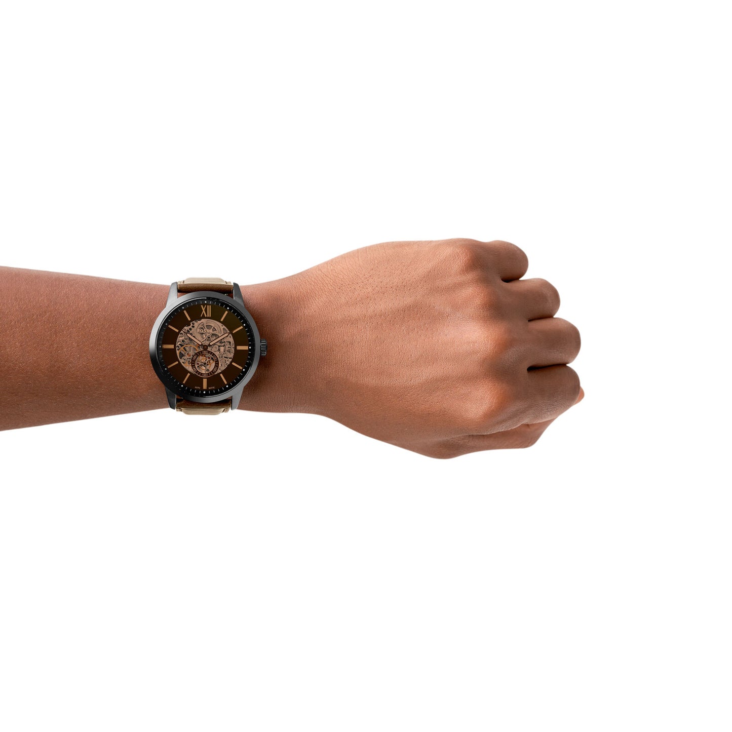 Fossil Analog Black & Leather Men's Watch ME3155