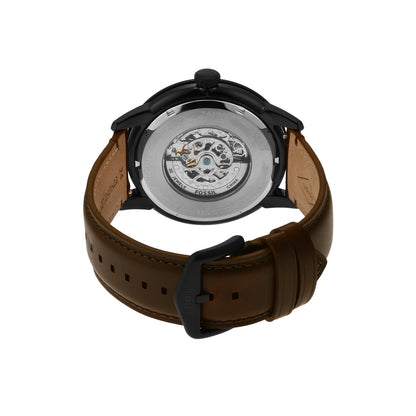 Fossil Analog Black & Leather Men's Watch ME3155