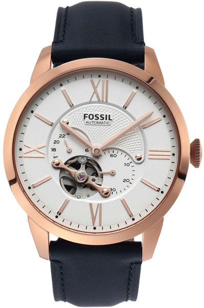 Fossil Analog White & Leather Men's Watch ME3171