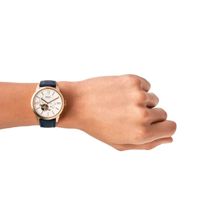 Fossil Analog White & Leather Men's Watch ME3171