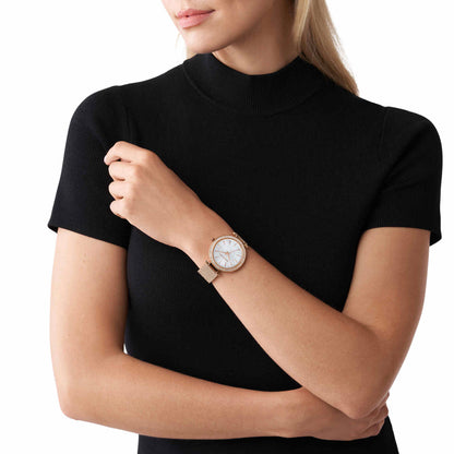Michael Kors Analog White & Stainless Steel Women's Watch MK4519
